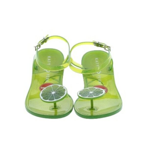 Katy Perry Collections Shoes - Katy Perry Playful Lime Gel Sandals in Green with Toe Ornament in Size 7